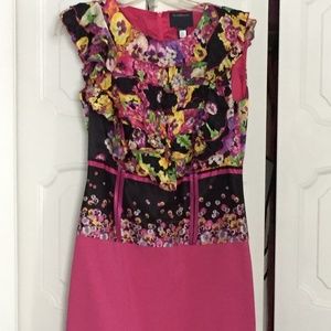 Roberto Cavalli Class floral/pink sleeveless dress, USA 10 (fits 4-8), EUC